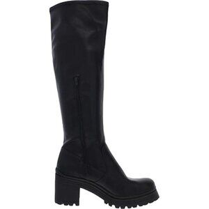 Madden Girl Women's Coretta Stretch Knee-High Boots Color Black Size 8.5M New